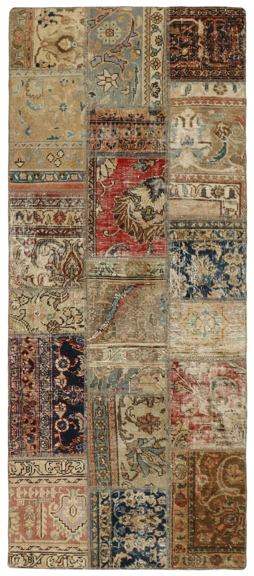 MY-RUG Teppich "Vintage Patch Work" Floral & Ornamentiert, Handgeknüpft
