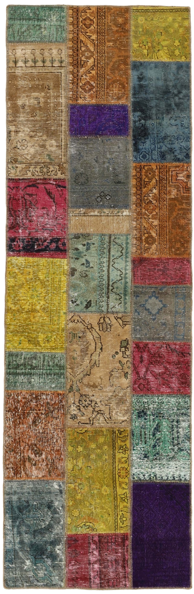 MY-RUG Teppich "Vintage Patch Work" Floral & Ornamentiert, Handgeknüpft