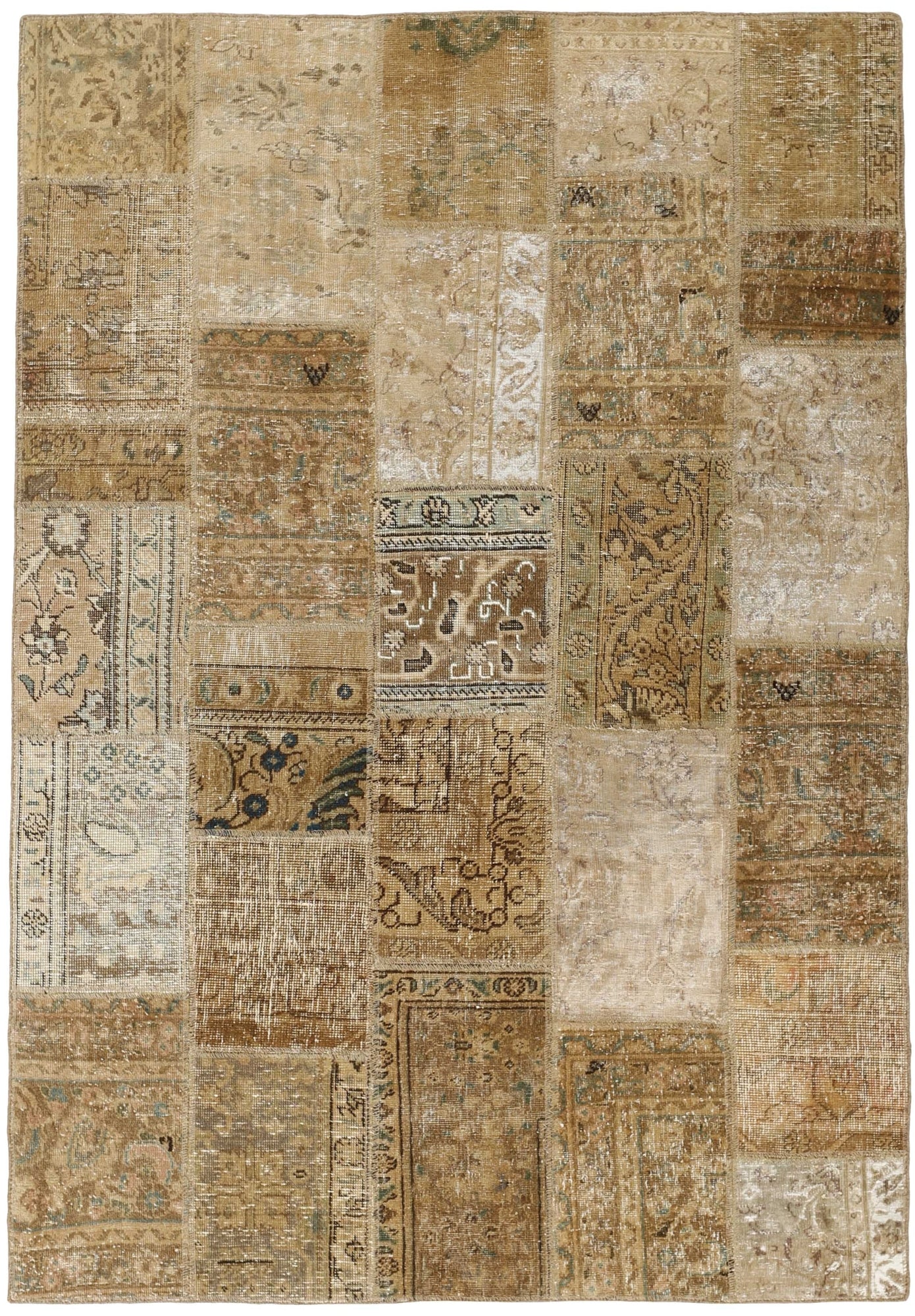 MY-RUG Teppich "Vintage Patch Work" Floral & Ornamentiert, Handgeknüpft