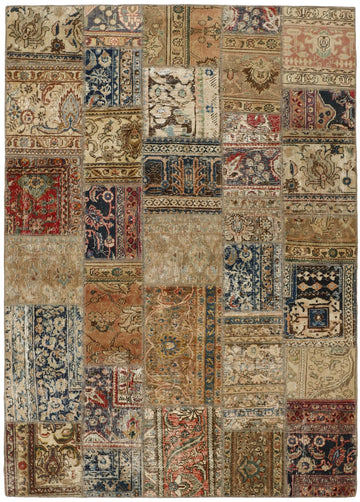 MY-RUG Teppich "Vintage Patch Work" Floral & Ornamentiert, Handgeknüpft