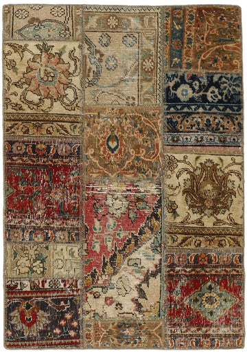 MY-RUG Teppich "Vintage Patch Work" Floral & Ornamentiert, Handgeknüpft