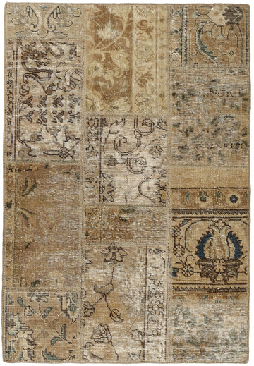 MY-RUG Teppich "Vintage Patch Work" Floral & Ornamentiert, Handgeknüpft