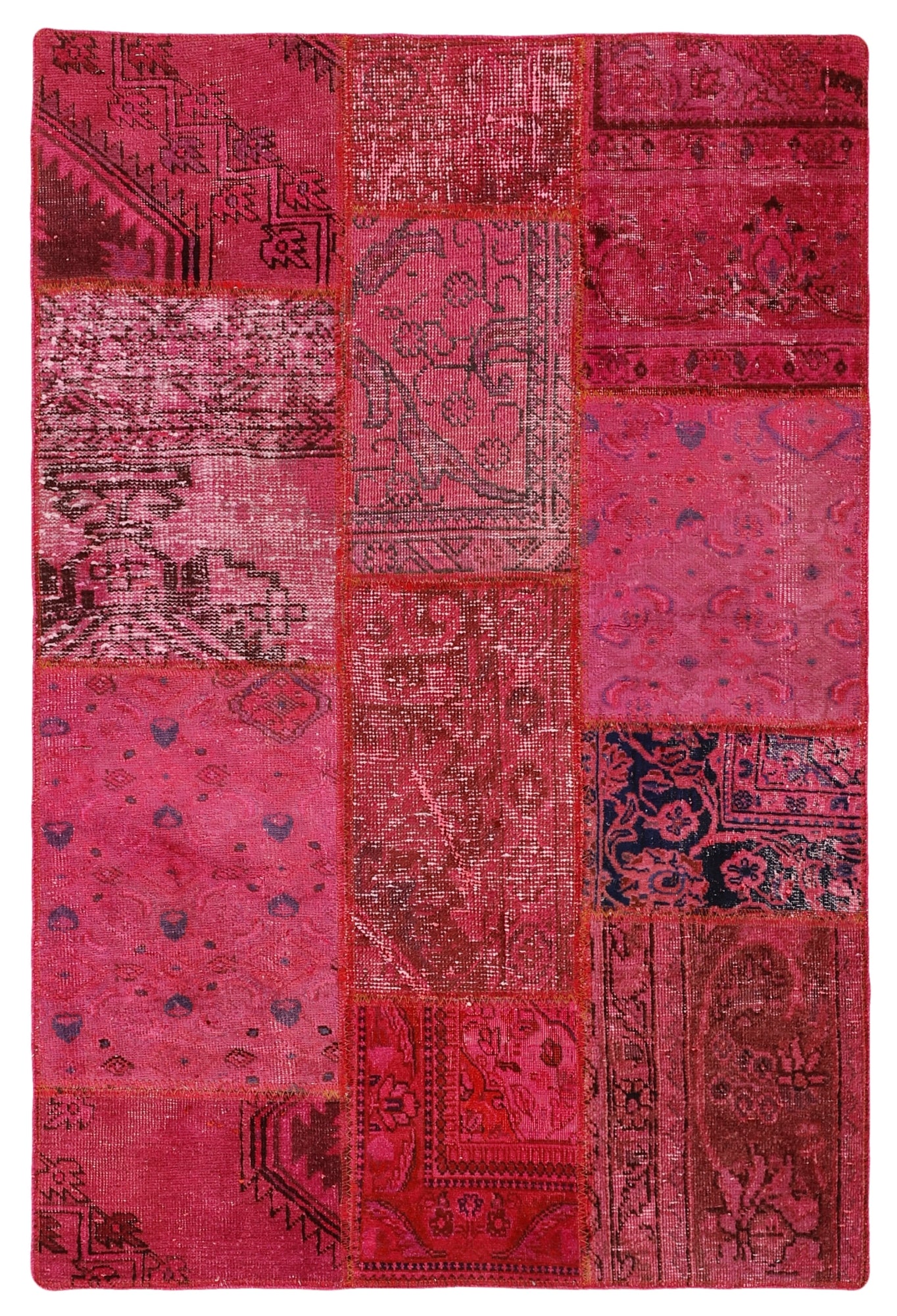 MY-RUG Teppich "Vintage Patch Work" Floral & Ornamentiert, Handgeknüpft