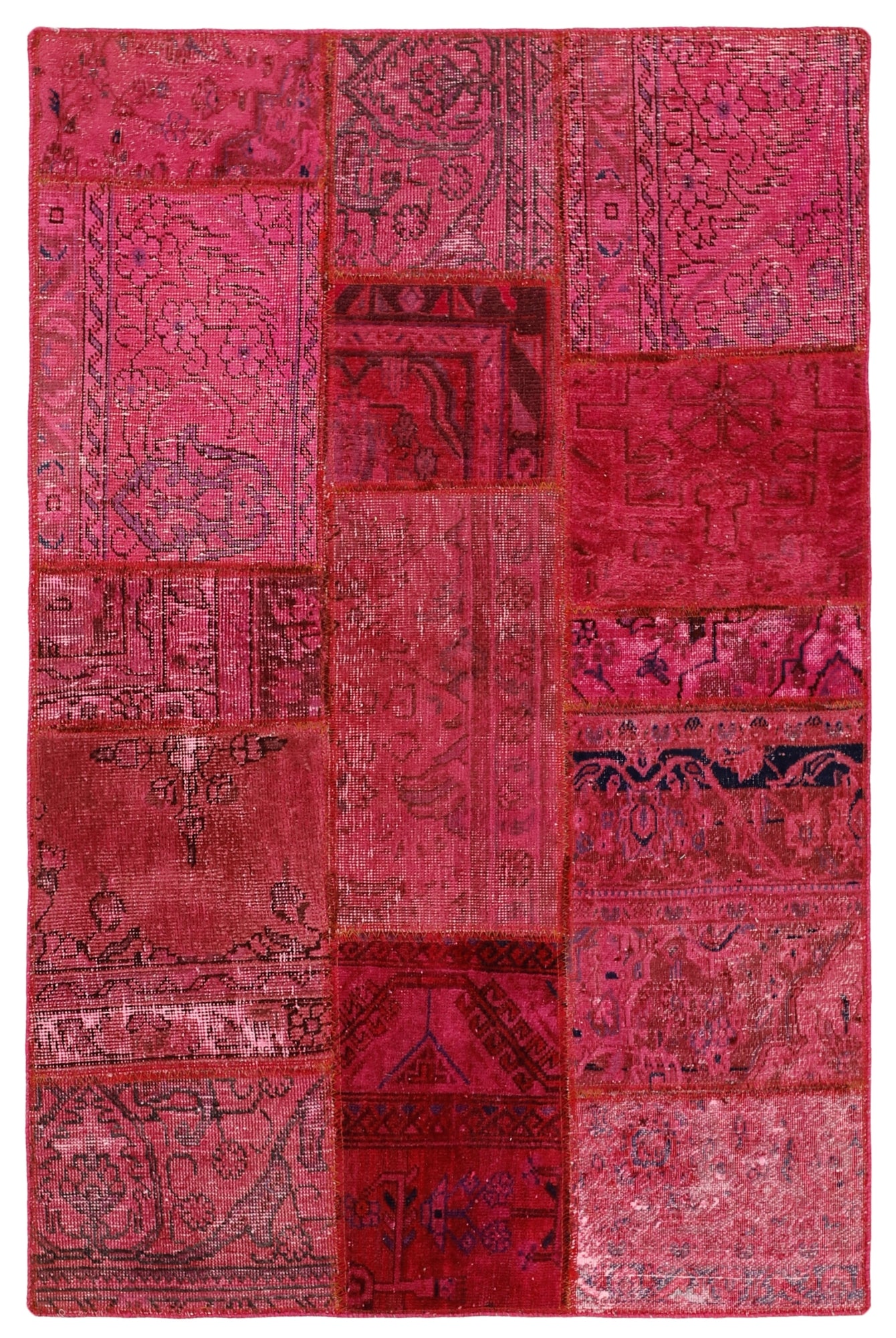 MY-RUG Teppich "Vintage Patch Work" Floral & Ornamentiert, Handgeknüpft