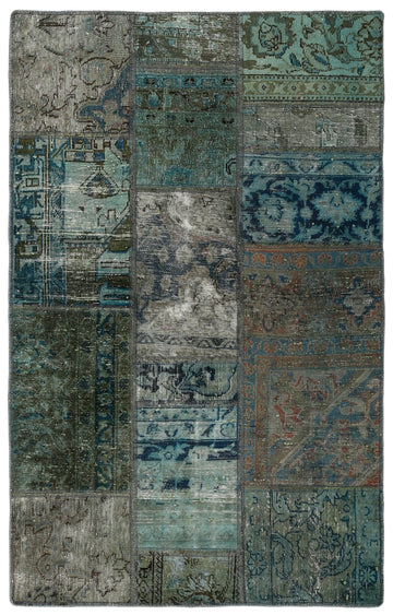 MY-RUG Teppich "Vintage Patch Work" Floral & Ornamentiert, Handgeknüpft