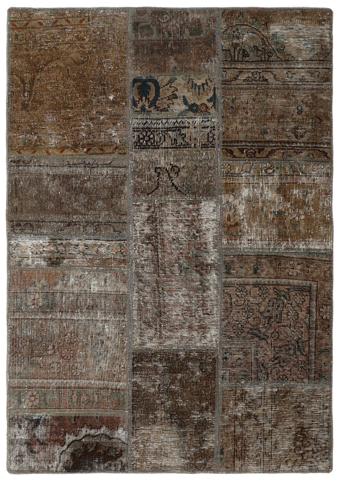 MY-RUG Teppich "Vintage Patch Work" Floral & Ornamentiert, Handgeknüpft