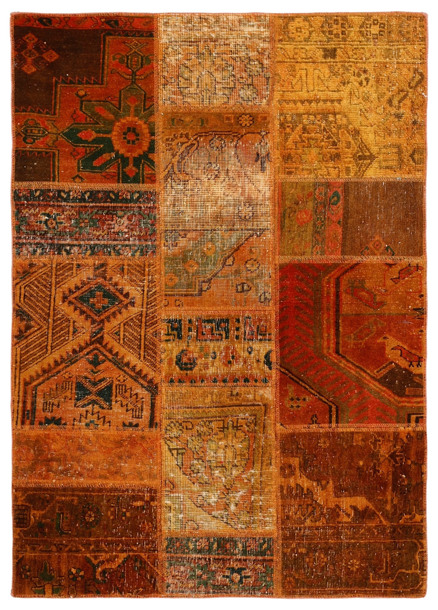 MY-RUG Teppich "Vintage Patch Work" Floral & Ornamentiert, Handgeknüpft