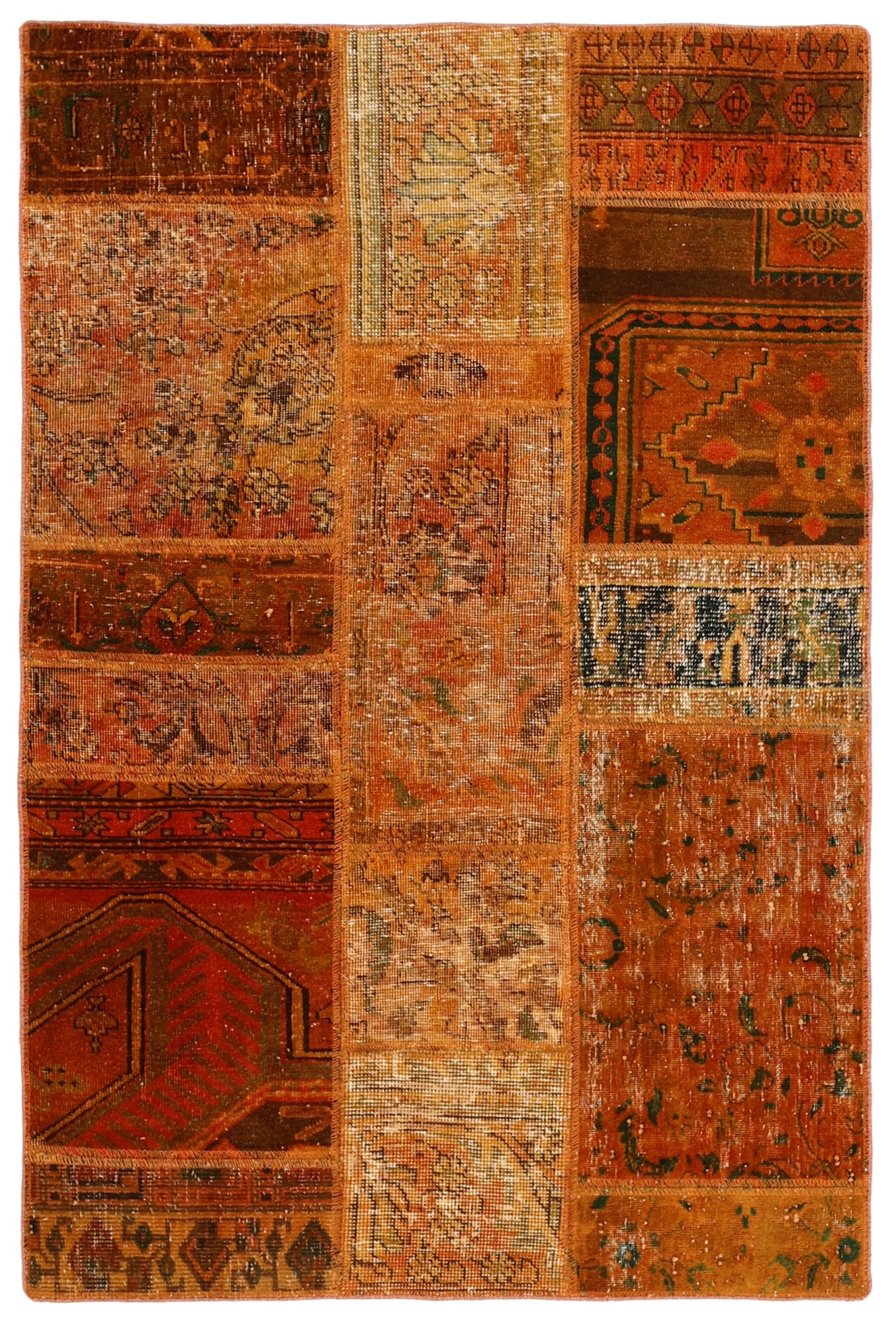 MY-RUG Teppich "Vintage Patch Work" Floral & Ornamentiert, Handgeknüpft