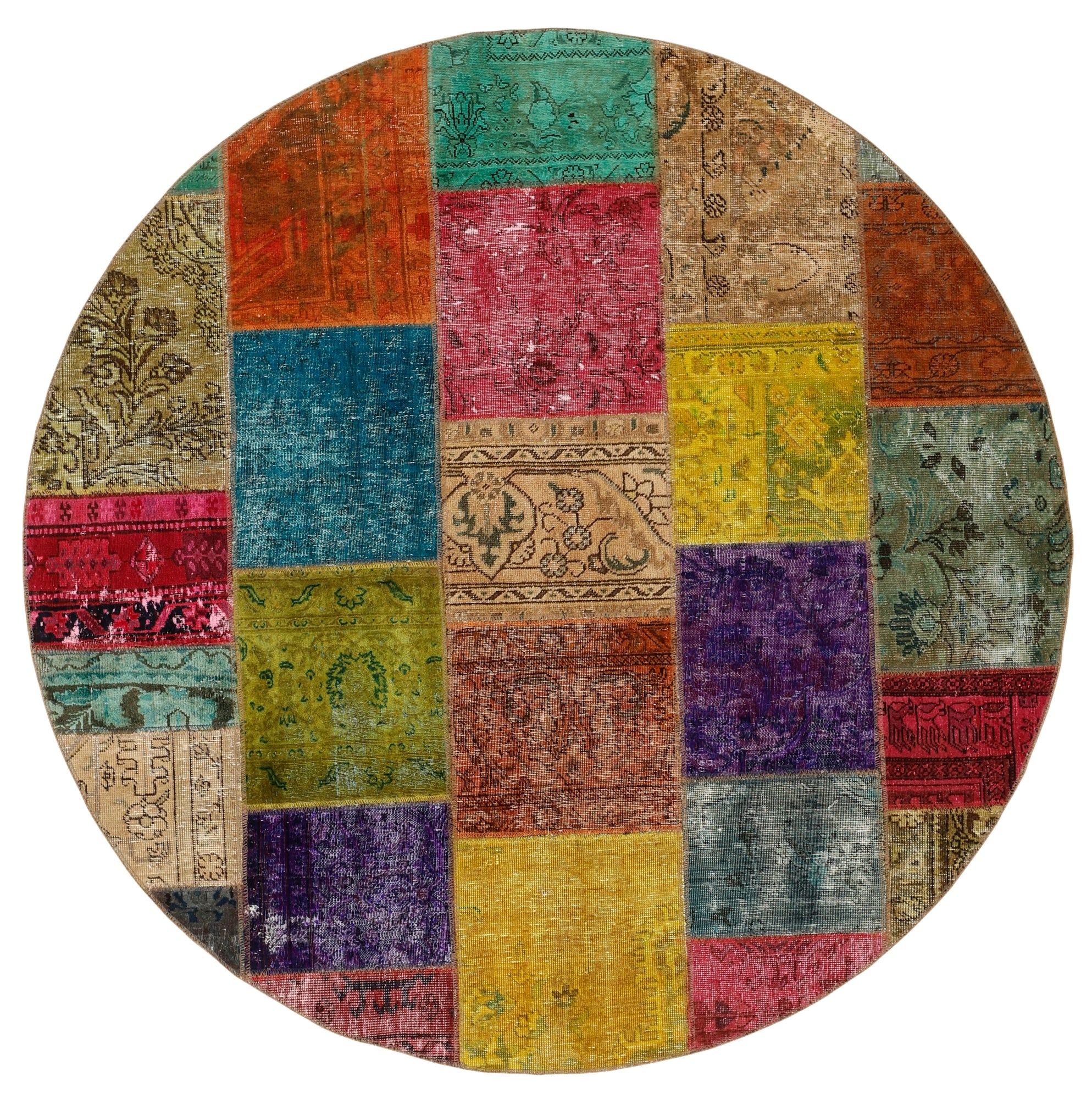 MY-RUG Teppich "Vintage Patch Work" Floral & Ornamentiert, Handgeknüpft