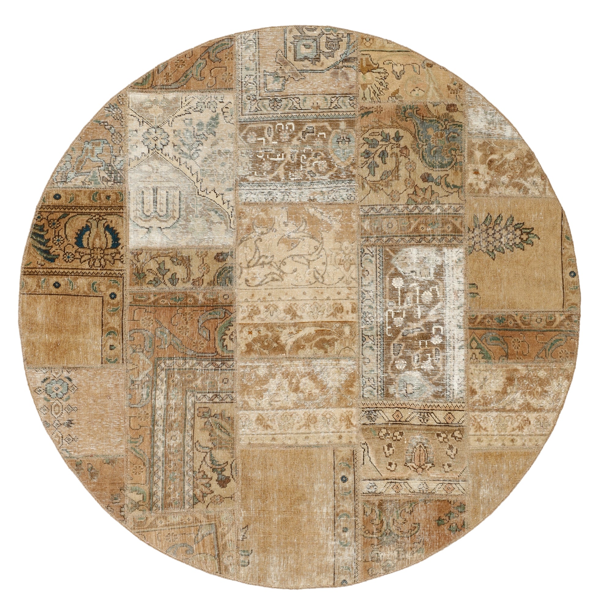 MY-RUG Teppich "Vintage Patch Work" Floral & Ornamentiert, Handgeknüpft