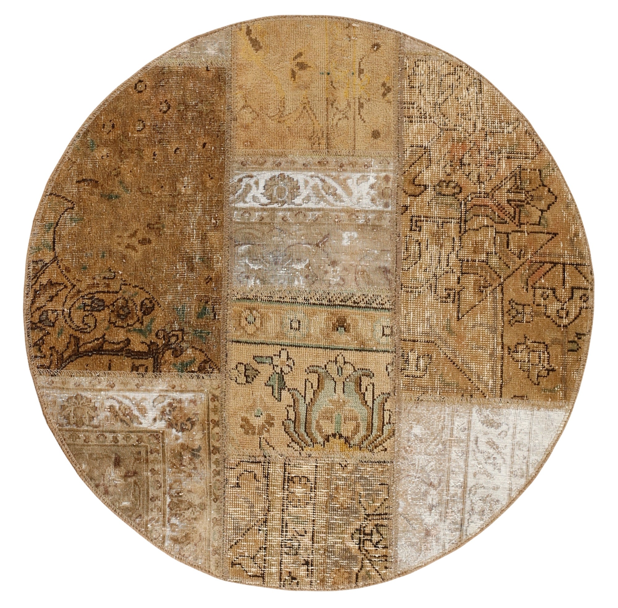 MY-RUG Teppich "Vintage Patch Work" Floral & Ornamentiert, Handgeknüpft