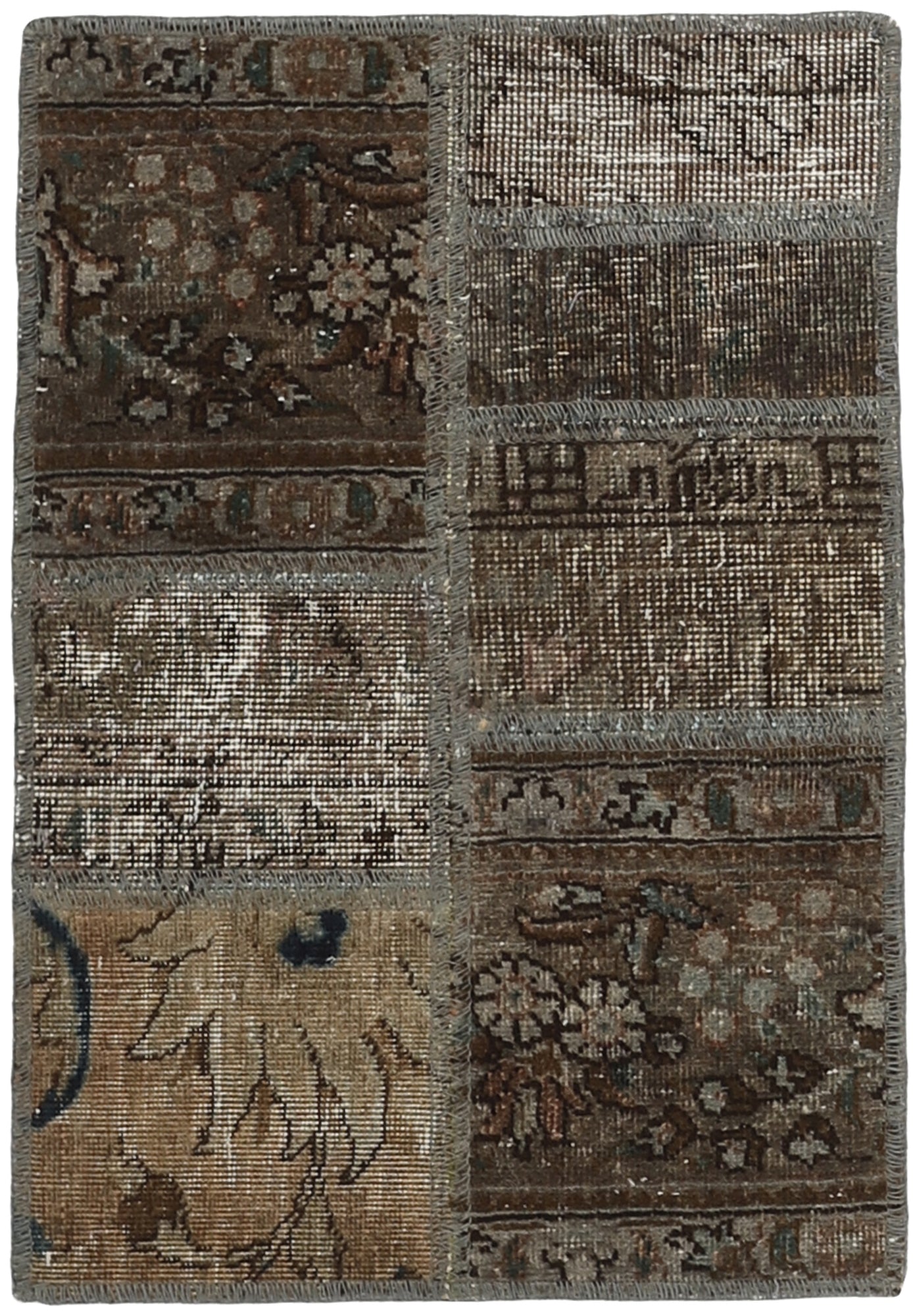 MY-RUG Teppich "Vintage Patch Work" Floral & Ornamentiert, Handgeknüpft