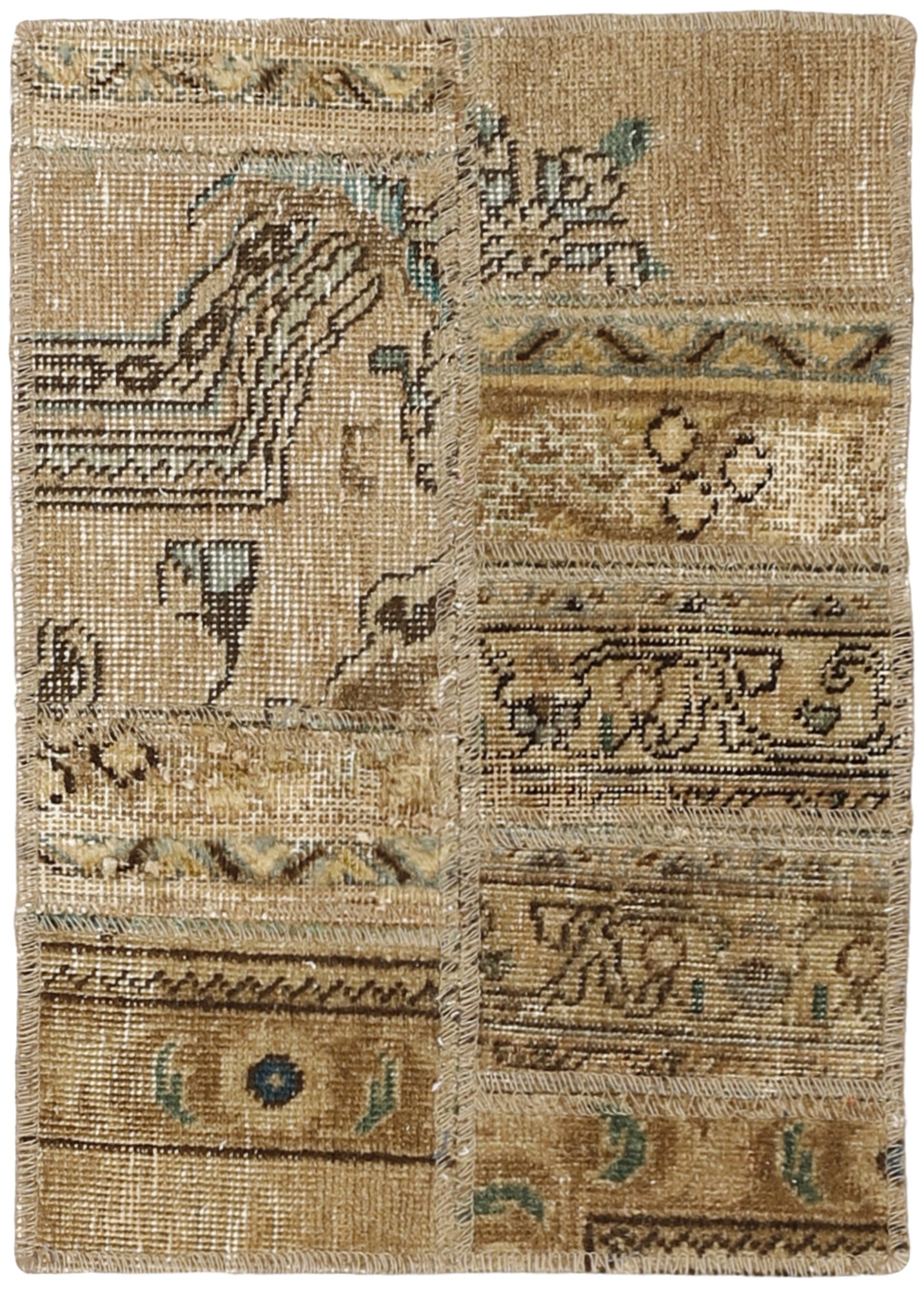 MY-RUG Teppich "Vintage Patch Work" Floral & Ornamentiert, Handgeknüpft
