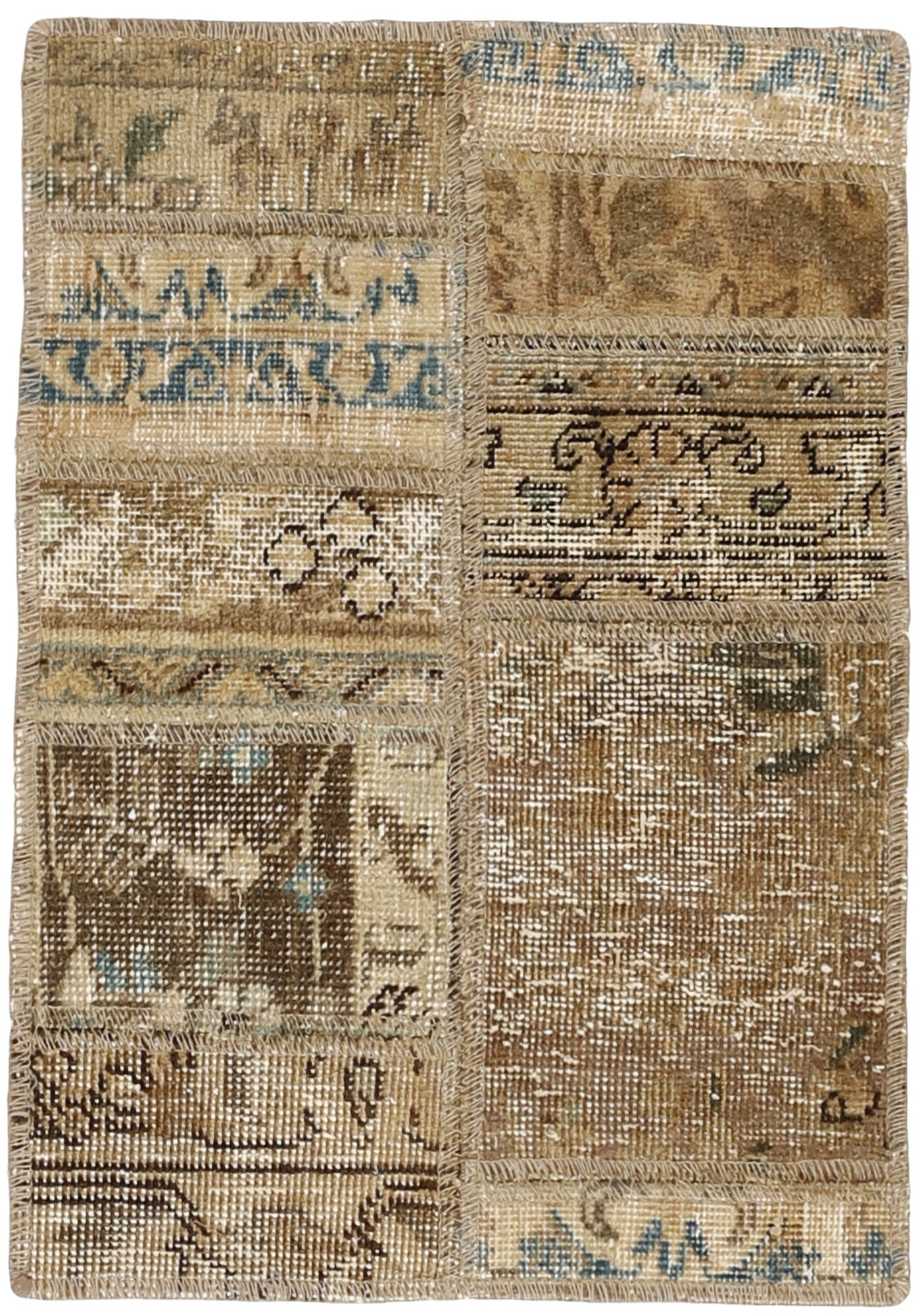 MY-RUG Teppich "Vintage Patch Work" Floral & Ornamentiert, Handgeknüpft