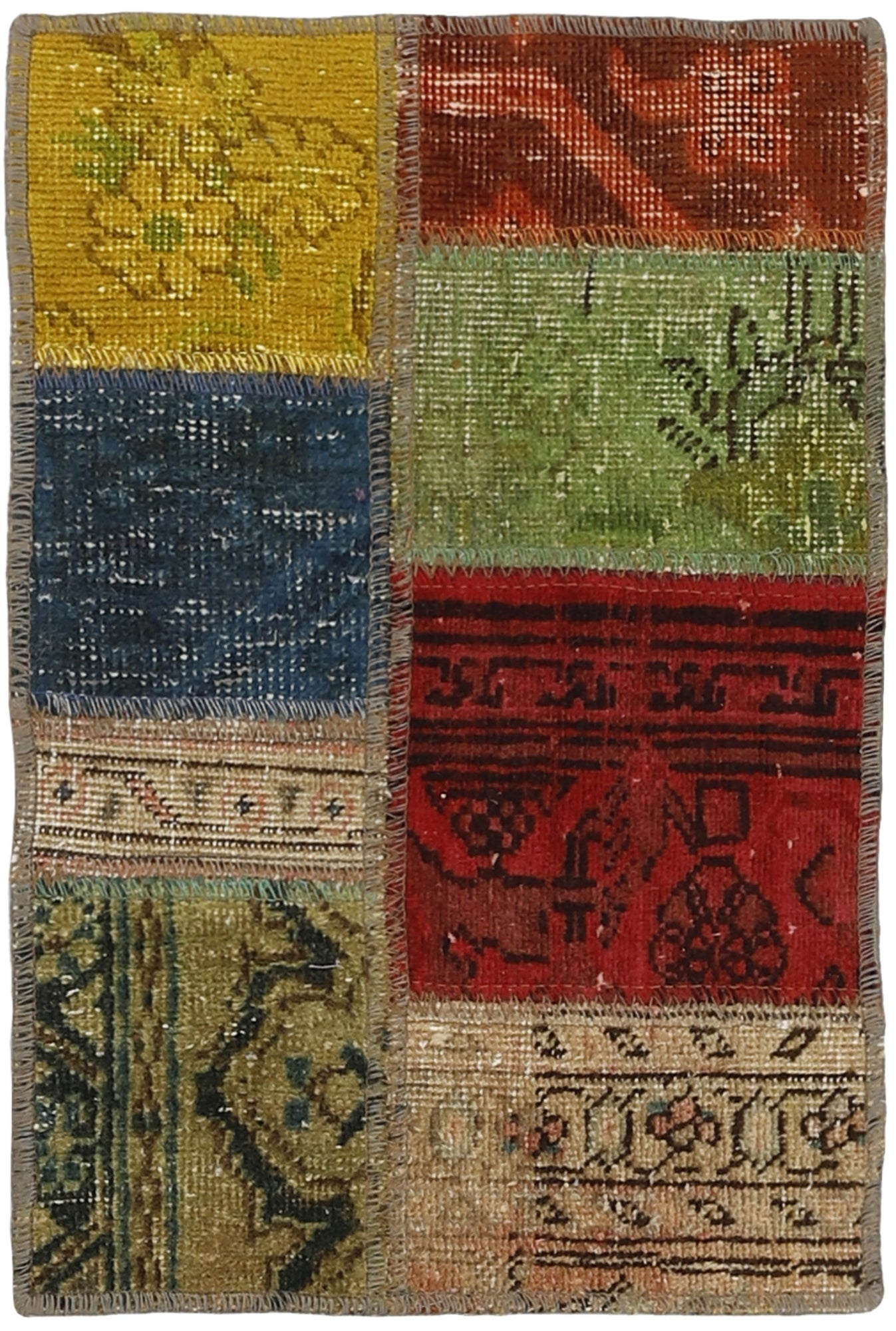 MY-RUG Teppich "Vintage Patch Work" Floral & Ornamentiert, Handgeknüpft