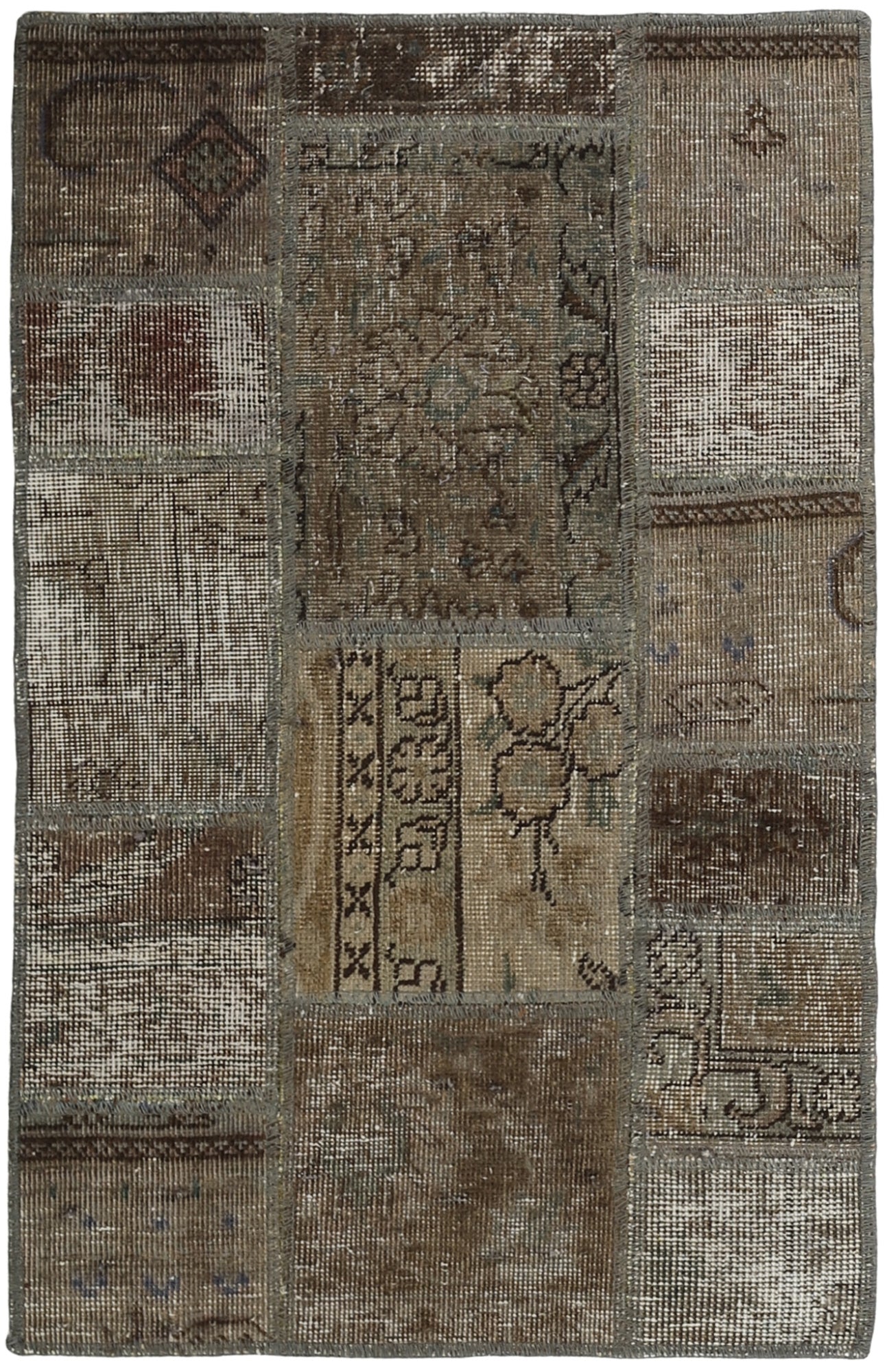 MY-RUG Teppich "Vintage Patch Work" Floral & Ornamentiert, Handgeknüpft