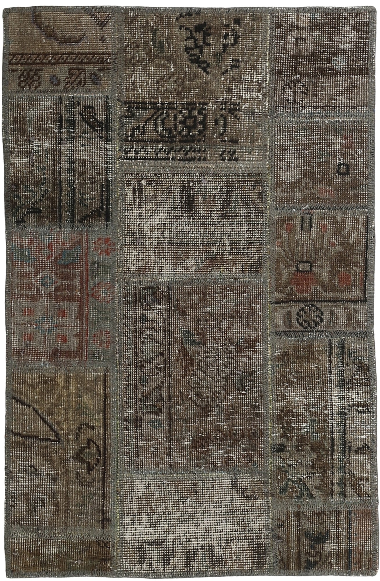 MY-RUG Teppich "Vintage Patch Work" Floral & Ornamentiert, Handgeknüpft
