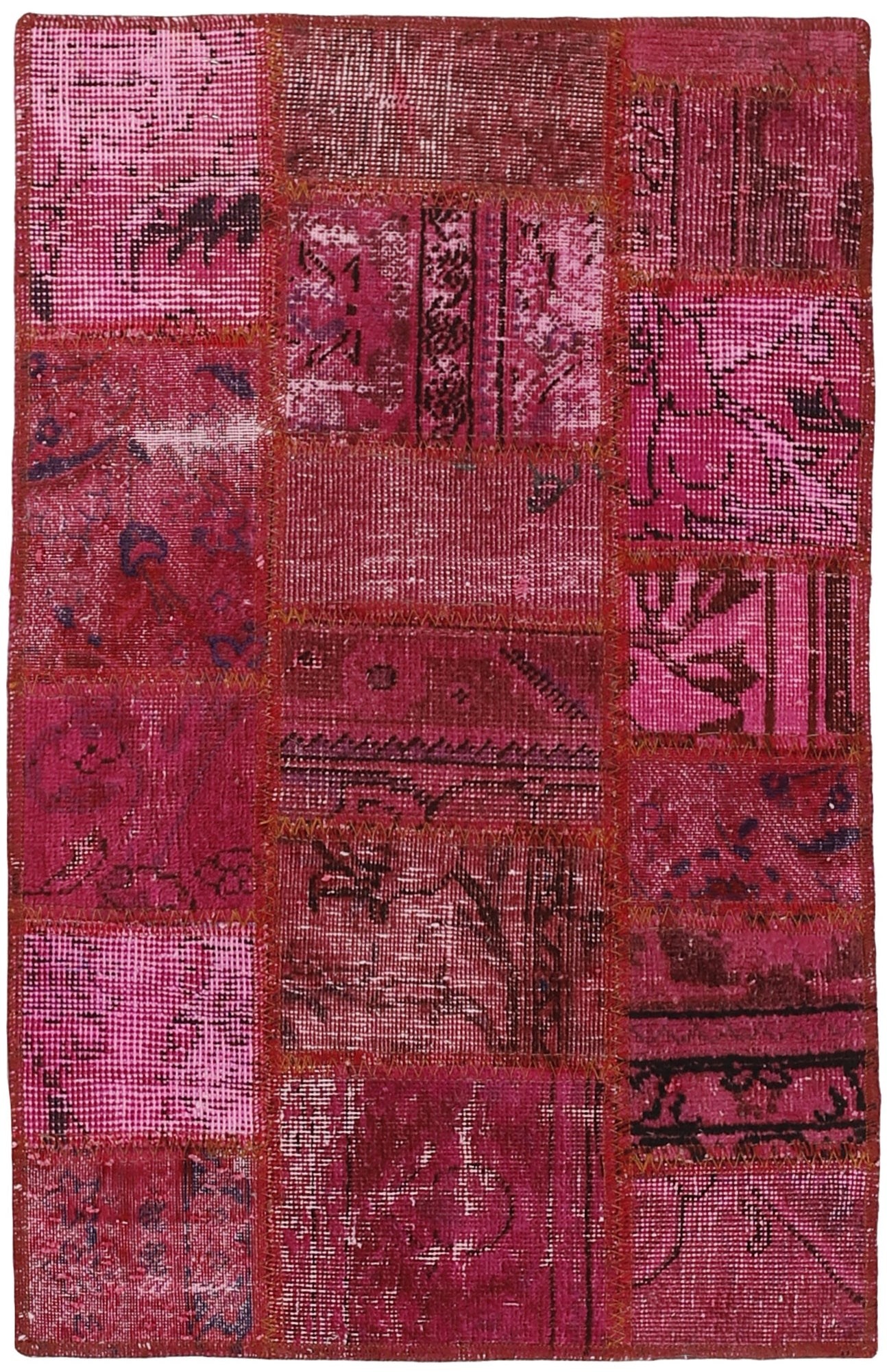 MY-RUG Teppich "Vintage Patch Work" Floral & Ornamentiert, Handgeknüpft