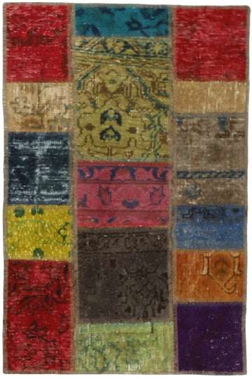 MY-RUG Teppich "Vintage Patch Work" Floral & Ornamentiert, Handgeknüpft