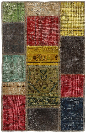 MY-RUG Teppich "Vintage Patch Work" Floral & Ornamentiert, Handgeknüpft