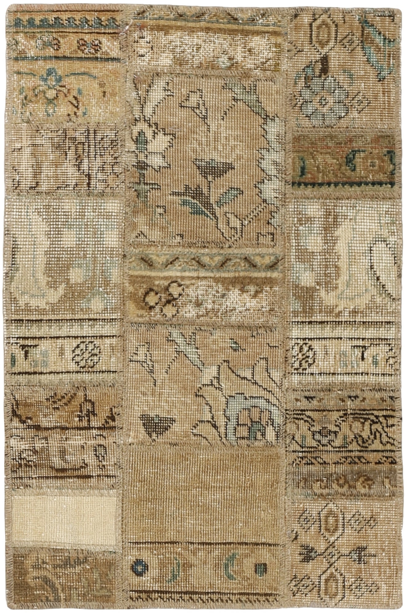 MY-RUG Teppich "Vintage Patch Work" Floral & Ornamentiert, Handgeknüpft