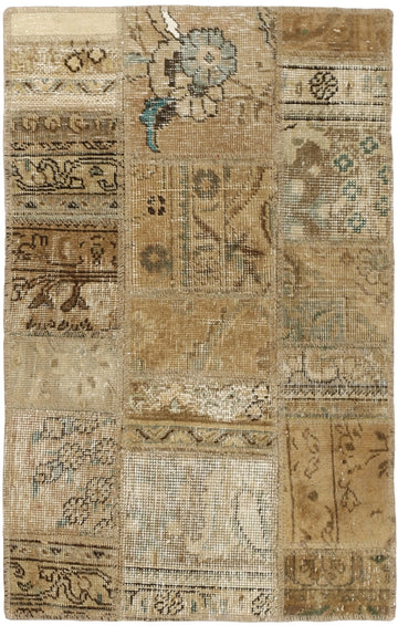 MY-RUG Teppich "Vintage Patch Work" Floral & Ornamentiert, Handgeknüpft
