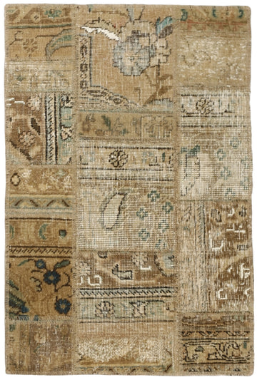 MY-RUG Teppich "Vintage Patch Work" Floral & Ornamentiert, Handgeknüpft