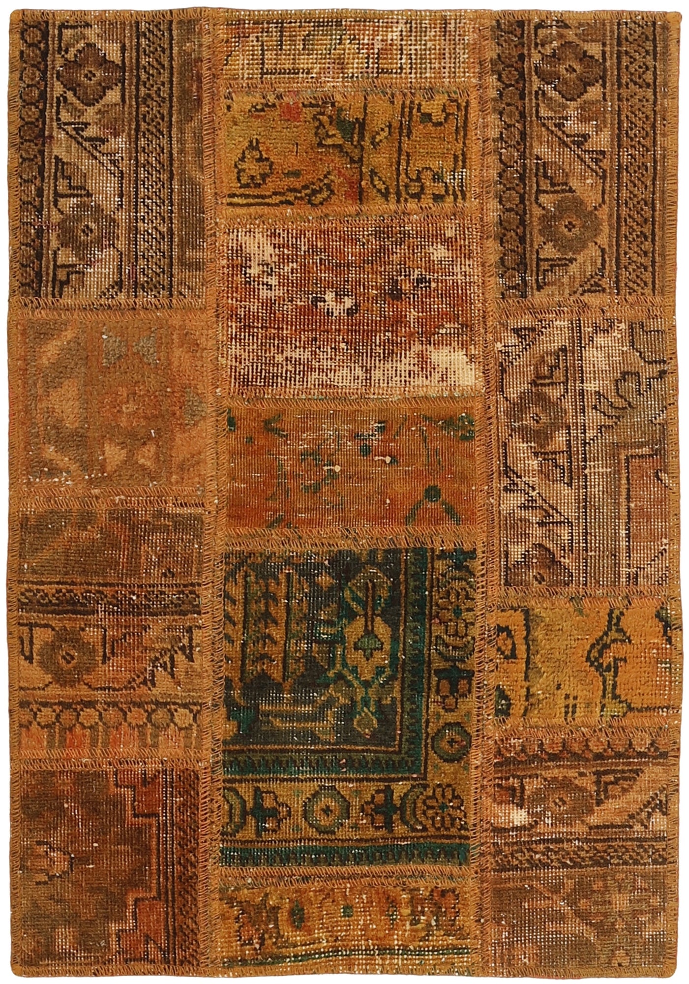 MY-RUG Teppich "Vintage Patch Work" Floral & Ornamentiert, Handgeknüpft