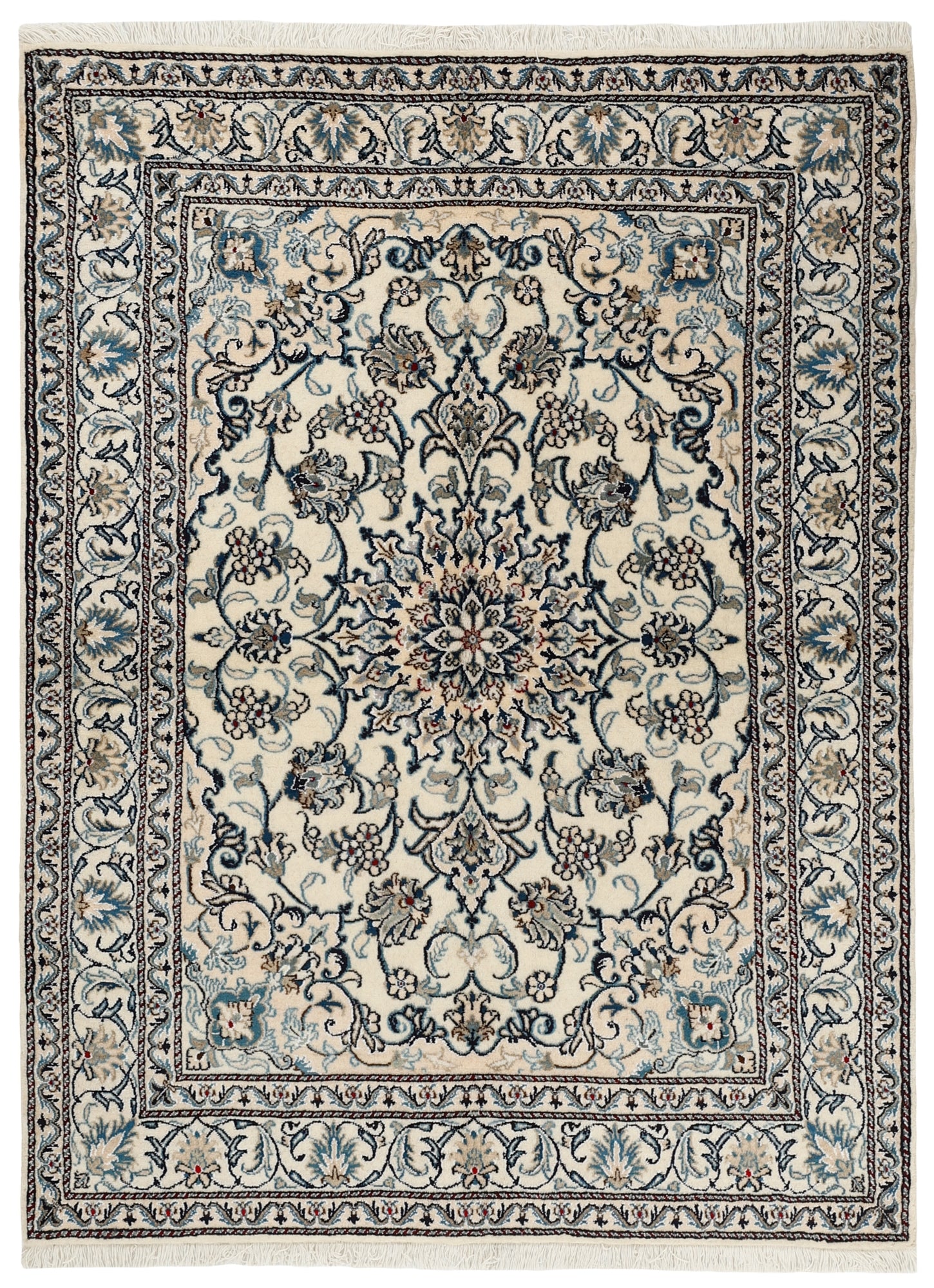 MY-RUG Teppich "Nain Kashmar" Medaillon-Design, Handgeknüpft