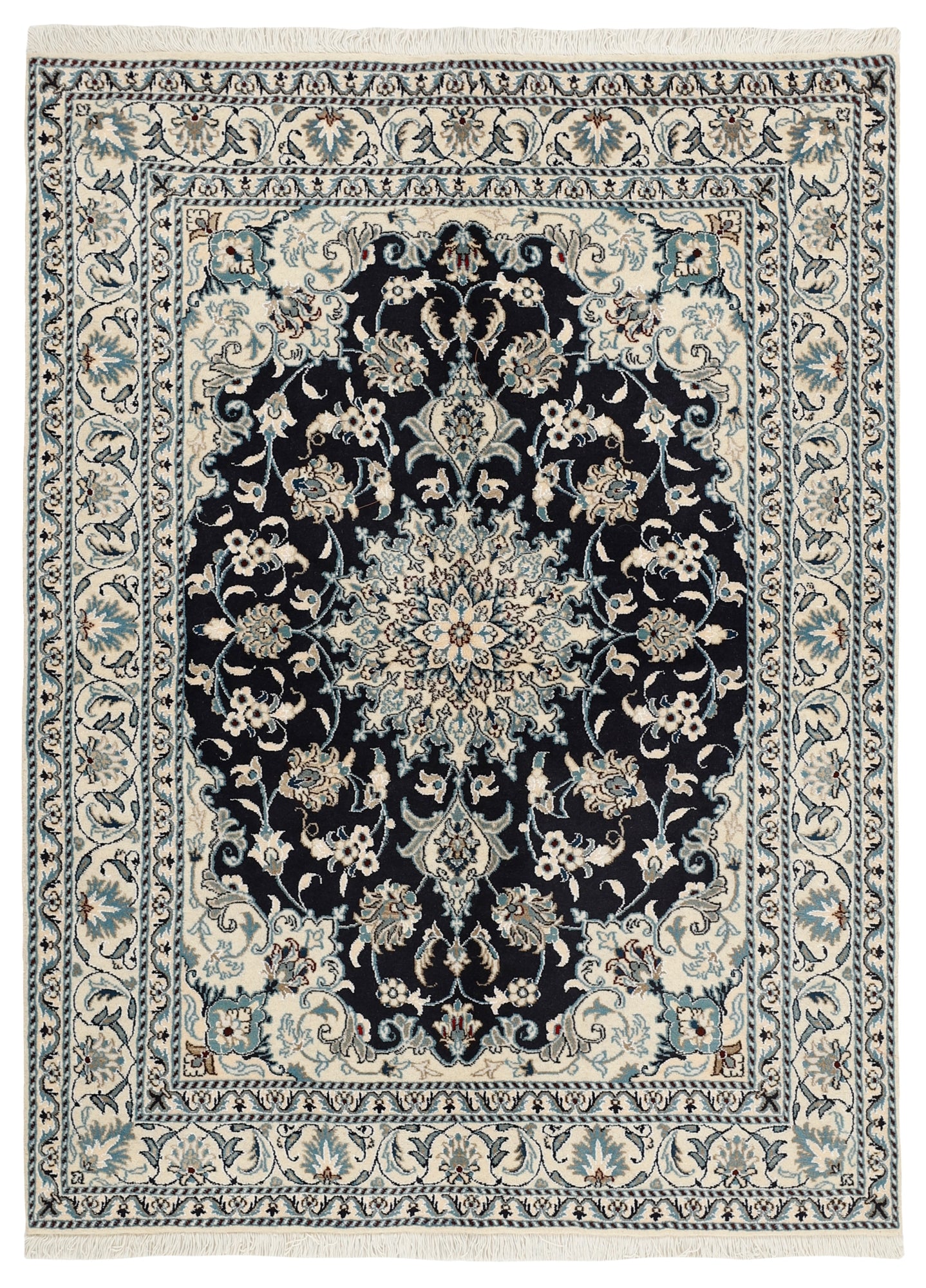 MY-RUG Teppich "Nain Kashmar" Medaillon-Design, Handgeknüpft