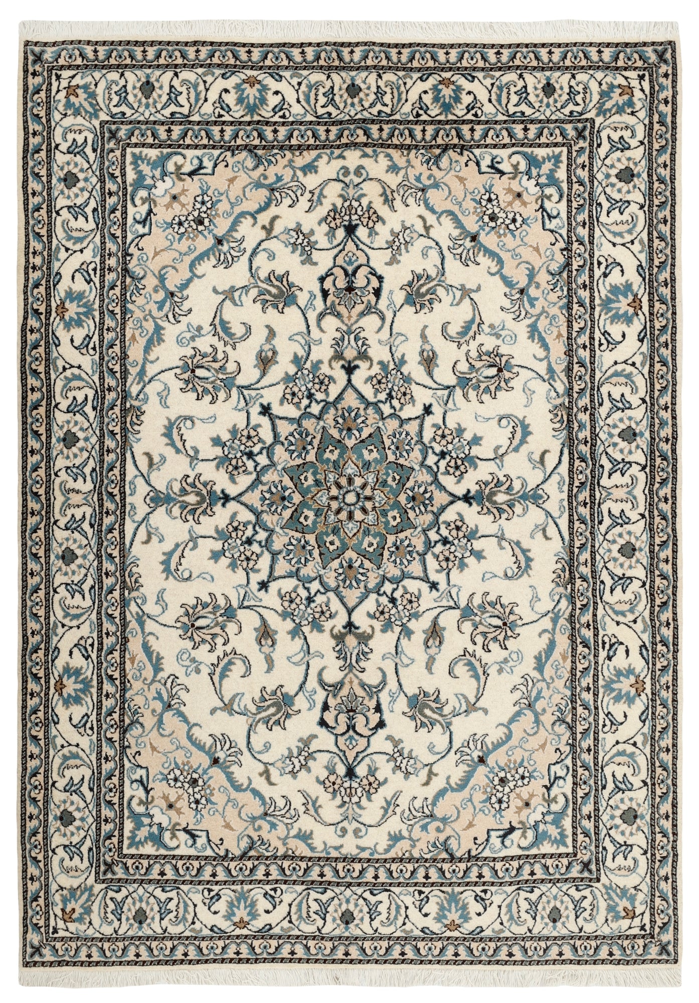MY-RUG Teppich "Nain Kashmar" Medaillon-Design, Handgeknüpft