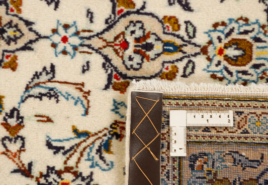 MY-RUG Teppich "Keshan Fine" Zentrales Medaillon auf hellem Hintergrund, Handgeknüpft