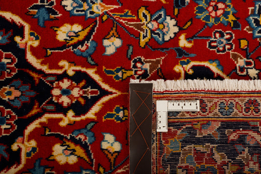 MY-RUG Teppich "Keshan Fine" Zentrales Medaillon auf hellem Hintergrund, Handgeknüpft