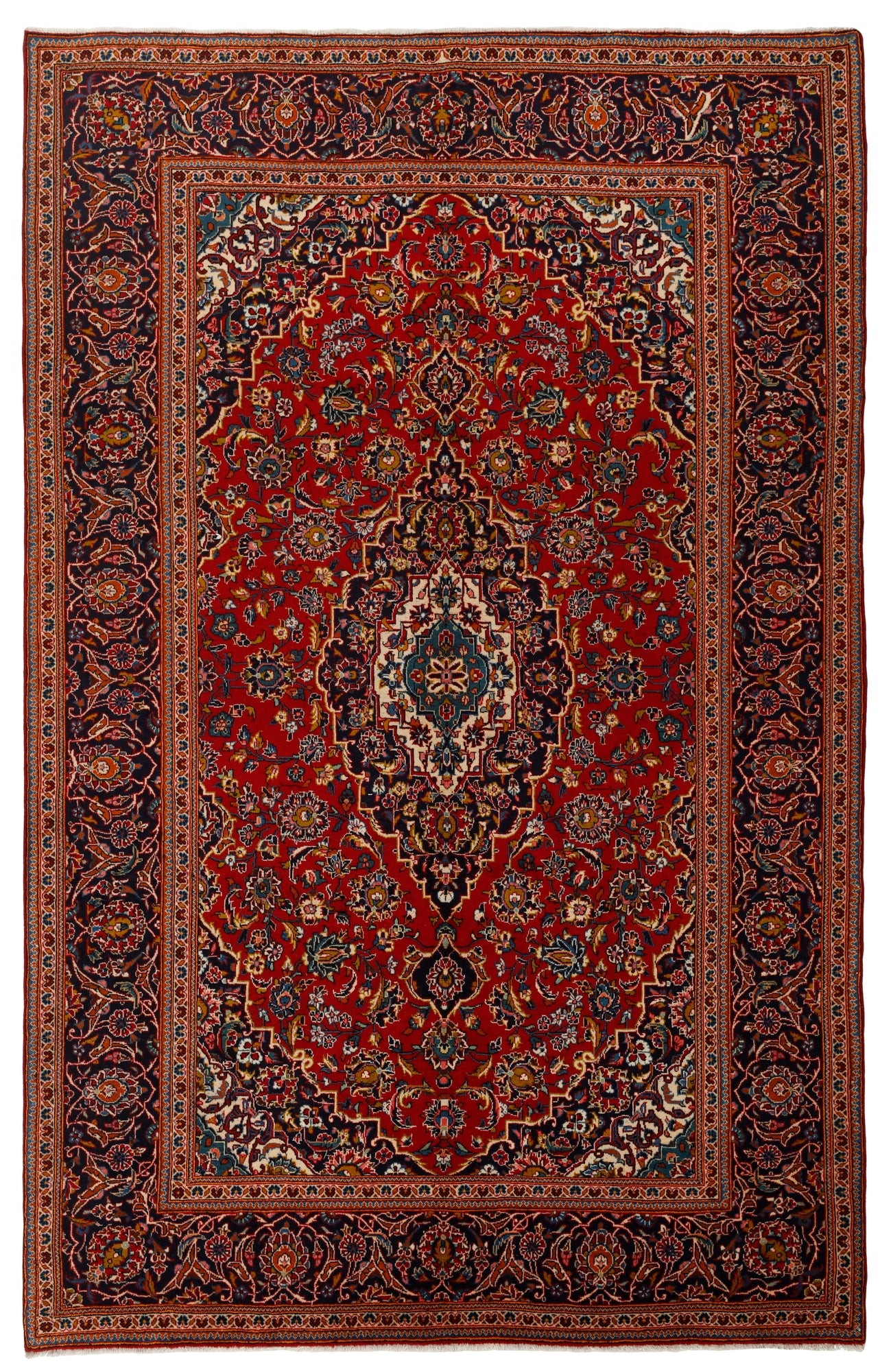 MY-RUG Teppich "Keshan" Zentrales Medaillon, Handgeknüpft