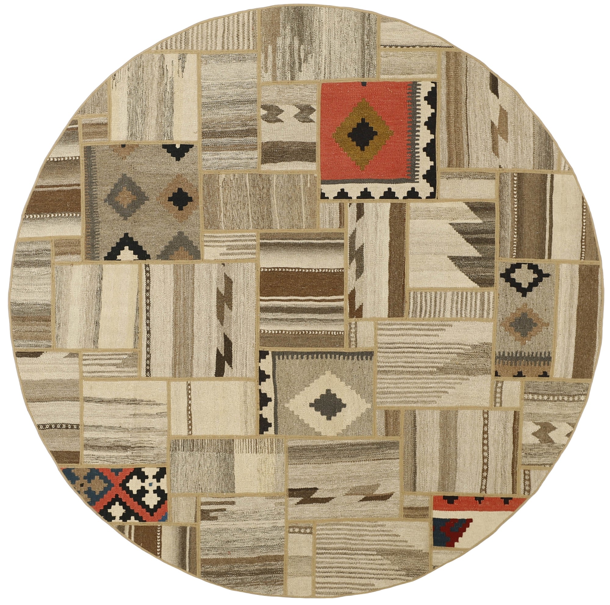 MY-RUG Teppich "Modern Patchwork " Geometrische Muster, Handgeknüpft