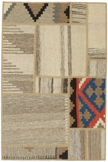 MY-RUG Teppich "Modern Patchwork " Geometrische Muster, Handgeknüpft