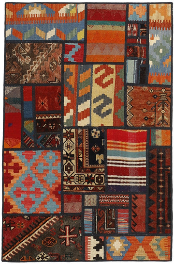 MY-RUG Teppich "Modern Patchwork " Geometrische Muster, Handgeknüpft