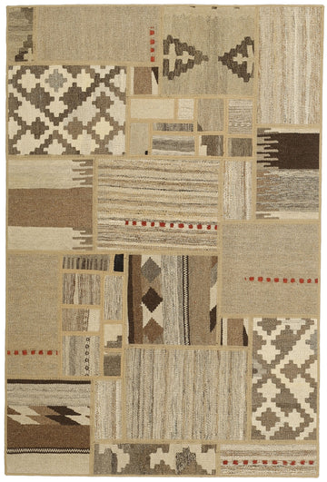 MY-RUG Teppich "Modern Patchwork " Geometrische Muster, Handgeknüpft
