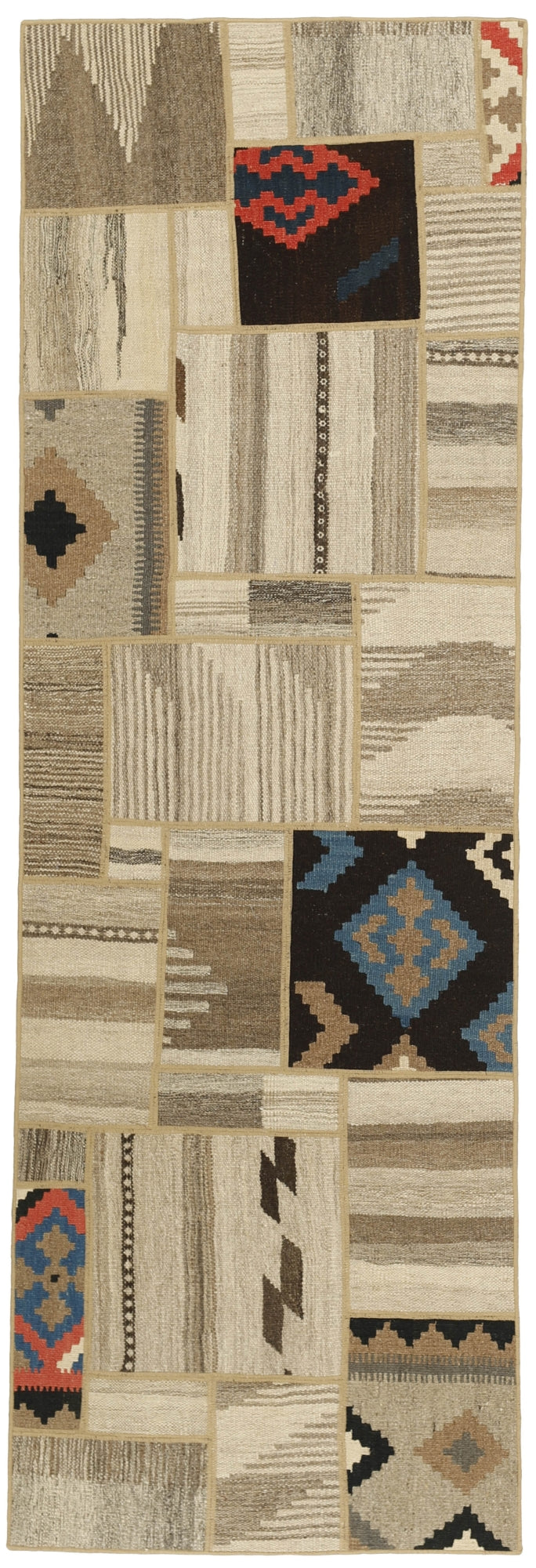MY-RUG Teppich "Modern Patchwork " Geometrische Muster, Handgeknüpft