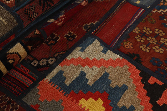 MY-RUG Teppich "Modern Patchwork " Geometrische Muster, Handgeknüpft