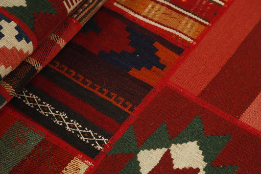 MY-RUG Teppich "Modern Patchwork " Geometrische Muster, Handgeknüpft