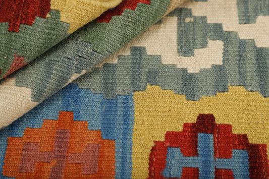 MY-RUG Teppich "Kelim" Rauten-& Diamantmuster, Handgewebt