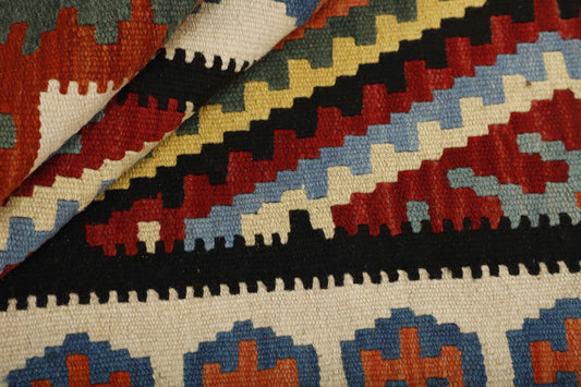 MY-RUG Teppich "Kelim" Rauten-& Diamantmuster, Handgewebt
