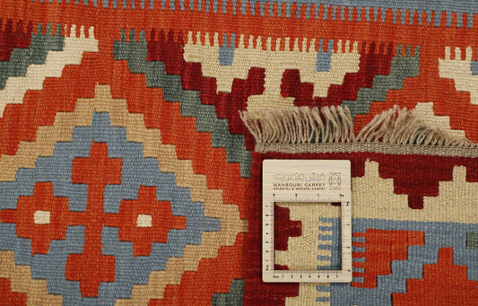 MY-RUG Teppich "Kelim" Rauten-& Diamantmuster, Handgewebt