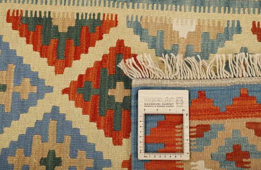 MY-RUG Teppich "Kelim" Rauten-& Diamantmuster, Handgewebt