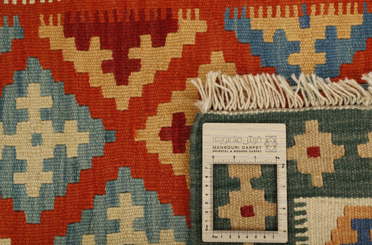 MY-RUG Teppich "Kelim" Rauten-& Diamantmuster, Handgewebt