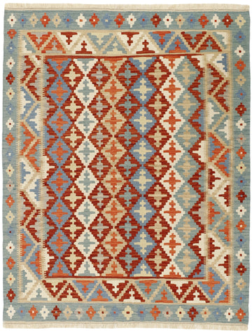 MY-RUG Teppich "Kelim" Rauten-& Diamantmuster, Handgewebt