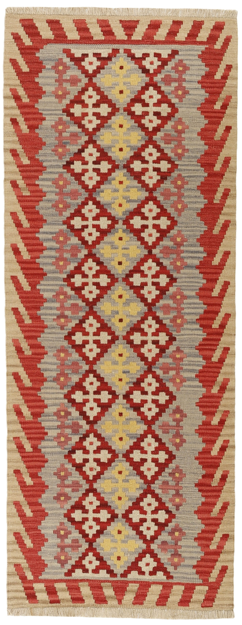MY-RUG Teppich "Kelim" Rauten-& Diamantmuster, Handgewebt