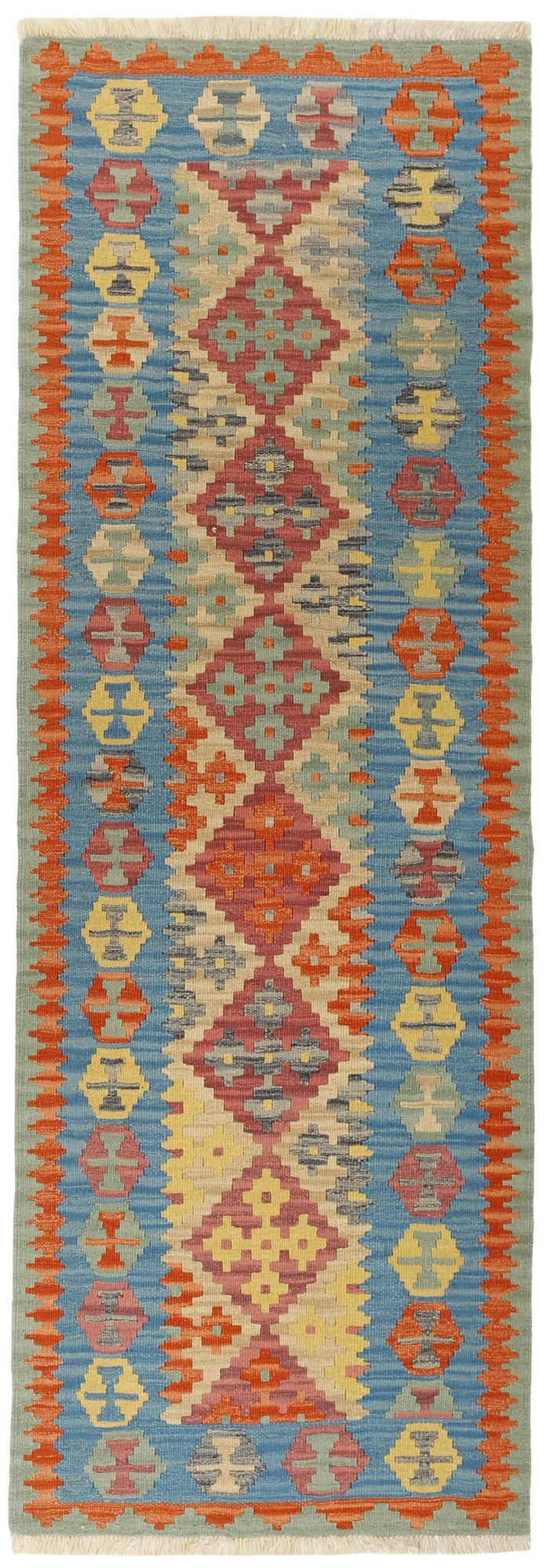 MY-RUG Teppich "Kelim" Rauten-& Diamantmuster, Handgewebt