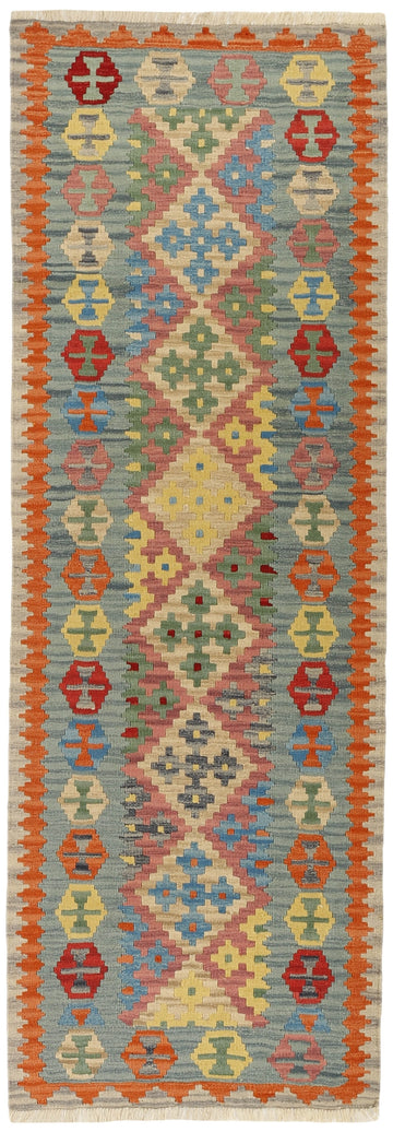 MY-RUG Teppich "Kelim" Rauten-& Diamantmuster, Handgewebt
